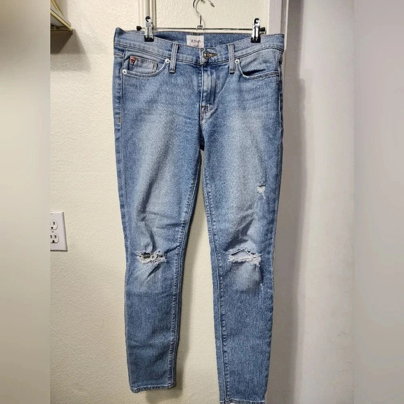 Women's Hudson Distressed Ankle Krista Super Skinny in Tampa Wash Size 27 - Picture 1 of 11